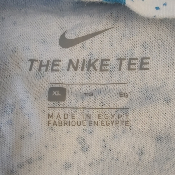 NIKE SWOOSH RETRO PAINT SPLATTER GRAPHIC T-SHIRT MENS SIZE XL CU6809-100 WHITE - Picture 3 of 3